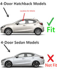 Tempered Driver Left Side Front Door Window Door Glass Compatible with Mazda 2 4-Door Hatchback 2016-2023 Models