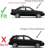 Passenger Right Side Rear Door Window Door Glass Compatible with Mazda Protege 1999-2003 Models