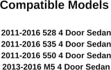 Driver Left Side Rear Door Window Door Glass Compatible with BMW BMW 528i / 535d / 535i / 550i / M5 4 Door Sedan 2011-2016 Models