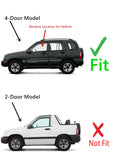Driver Left Side Front Door Window Door Glass Compatible with Chevrolet Tracker 4 Door Utility 1999-2005 Models