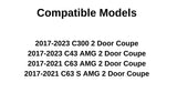 Tempered Passenger Right Side Door Window Door Glass Compatible with Mercedes Benz C300 C43AMG 2-Door Coupe 2017-2023 / C63AMG C63AMG S 2-Door Coupe 2017-2021 Models