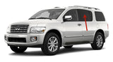 Driver Left Side Rear Door Window Door Glass Compatible with Infiniti QX56 2004-2010 Models