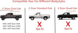 Driver Left Side Quarter Window Quarter Glass Compatible with Dodge Ram 1500 / 2500 /3500 2 Door Club Cab Pickup 1995-2001 Models