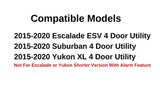 W/ Alarm Feature Driver Left Side Quarter Window Quarter Glass Compatible with Cadillac Escalade ESV 2015-2020 Models