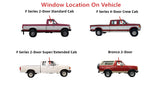 Passenger Right Side Front Door Window Door Glass Compatible with Ford F100 F150 F250 F350 F600 F700 F800 1980-1986 Models