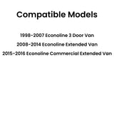 With Free Glue Passenger Right Side Quarter Window Quarter Glass Compatible with Ford Econoline Extended Van 2006-2016 Models