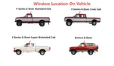 Driver Left Side Front Door Window Door Glass Compatible with Ford F100 F150 F250 F350 F600 F700 F800 1980-1986 Models
