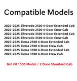 Driver Left Side Front Door Window Door Glass Compatible with Chevrolet Silverado 2500/3500 2020-2025 & GMC Sierra 2500/3500 2020-2025 4-Door Models (Not For 1500)