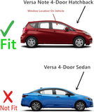 Passenger Right Front Door Window Door Glass Compatible with Nissan Versa Note 4 Door Hatchback 2014-2019 Models