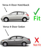 Black Moulding Style Tempered Driver Left Side Front Vent Window Vent Glass Compatible with Nissan Versa 4-Door Hatchback 2007-2013 Models