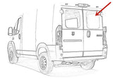 Heated Back Window Back Glass Passenger Right Side Compatible with Ram Promaster 1500 2500 3500 Cargo Van 2014-2025 Models (Not For Promaster City Van)