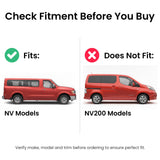 Passenger Right Side Quarter Window Glass Privacy With Free Butyl Tape Compatible with Nissan NV1500 NV2500 NV3500 2012-2021 Models