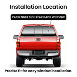 With Free Glue Factory Privacy Tinted Back Window Back Glass Passenger Right Side Compatible with Ford F-Series F250 F350 F450 F550 F650 F750 2008-2010 Models