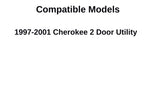 W/O Vent Style Passenger Right Side Front Door Window Door Glass Compatible with Jeep Cherokee 4 Door Utility 1997-2001 Models