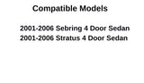 Tempered Passenger Right Side Rear Door Window Glass Compatible with Dodge Stratus / Chrysler Sebring 4 Door Sedan 2001-2006 Models