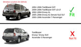 Back Tailgate Window Back Glass Compatible with Chevrolet Trailblazer EXT/GMC Envoy XL/Isuzu Ascender 7 Passenger 2002-2006 Models