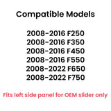 With Free Glue Factory Privacy Tinted Power Slider Passenger Right Side Panel Window Glass Compatible with Ford F-Series F250 F350 F450 F550 F650 F750 2008-2010 Models