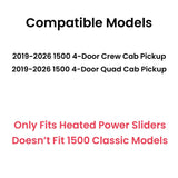 Center Piece Compatible with Chevrolet Ram 1500 2019-2026 Models Heated Power Slider (Not for 1500 Classic)