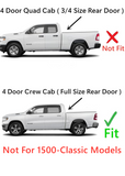 OEM Driver Left Side Rear Door Window Door Glass Compatible with Ram Pickup 4 Door Crew Cab 2019-2024 Models (Not For 1500Classic)