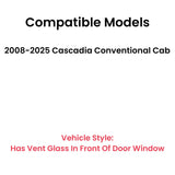 Passenger Right Side Front Door Window Door Glass Compatible with Freightliner Cascadia 2008-2025 Models