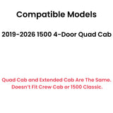 Passenger Right Side Rear Door Window Door Glass Compatible with Ram Pickup 1500 4 Door Quad Cab 2019-2026 Models (Not For 1500Classic)