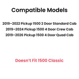 Tempered Passenger Right Side Front Door Window Door Glass Compatible with Ram 1500 Pickup 2019-2026 Models (Not For 1500 Classic)
