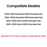 Passenger Right Side Rear Door Window Door Glass Compatible with Chevrolet Silverado 2500/3500 2020-2026 GMC Sierra 2500/3500 2020-2026 4-Door Extended Cab Pickup (Half Size Rear Door) Models