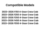 Tempered Driver Left Side Rear Door Window Door Glass Compatible with Ford F-Series F150 F250 F350 F450 F550 4-Door Crew Cab 2023-2026 Models
