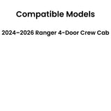 Tempered Passenger Right Side Front Door Window Door Glass Compatible with Ford Ranger Pickup 2024-2026 Models