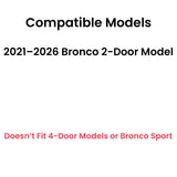 OEM Tempered Driver Left Side Quarter Window Quarter Glass Compatible with Ford Bronco 2021-2026 2-Door Models (Not For 4-Door Models)