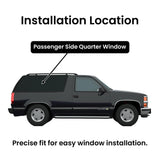 OEM Passenger Right Side Rear Quarter Window Quarter Glass Compatible with Chevrolet Blazer 1993-1994/Chevrolet Tahoe&GMC Yukon 1993-1999 2 Door Models