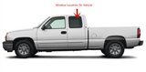 Privacy Movable Driver Left Side Rear Quarter Window Quarter Glass With Frame & Latch Compatible with GMC Sierra Chevrolet Silverado 1999-2006 / Classic 2007 Extended Cab Pickup Models