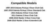 Privacy Back Window Glass Slider Compatible with Dodge Dakota Pickup 1997-2010/Ram Dakota Pickup 2011 Models/Mitsubishi Raider 2006-2010 Models (Not Flush Fit,The Glass Is Attached To The Frame)
