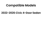 Heated Back Window Back Glass Compatible with 2022-2026 Honda Civic 4 Door Sedan