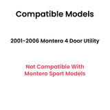 Passenger Right Side Rear Door Window Door Glass Compatible with Mitsubishi Montero 2001-2006 Models