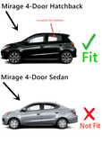 Driver Left Rear Door Window Door Glass Compatible with Mitsubishi Mirage 4 Door Hatchback 2014-2024 Models