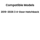 Tempered Passenger Right Side Front Door Window Door Glass Compatible with Mazda 3 4 Door Hatchback 2019-2026 Models