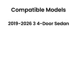 Passenger Right Side Rear Door Window Door Glass Compatible with Mazda 3 4-Door Sedan 2019-2026 Models