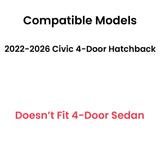 Tempered Passenger Right Side Rear Door Window Door Glass Compatible with Honda Civic 4-Door Hatchback 2022-2026 Models