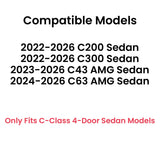 Tempered Driver Left Side Front Door Window Door Glass Compatible with Mercedes Benz C-Class C200 C300 C43AMG C63AMG 4-Door Sedan 2022-2026 Models
