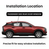 Passenger Right Side Rear Door Window Door Glass Compatible with Nissan Kicks 2025-2026 Models