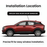 Driver Left Side Rear Door Window Door Glass Compatible with Nissan Kicks 2025-2026 Models
