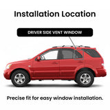 Driver Left Side Rear Vent Window Vent Glass Compatible with Kia Sorento 2003-2010 Models