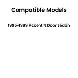 Passenger Right Side Rear Vent Window Vent Glass Compatible with Hyundai Accent 4 Door Sedan 1995-1999 Models