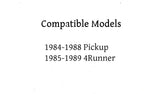 Driver Left Side Front Vent Window Vent Glass Compatible with Toyota Pickup 1984-1988 / 4Runner 1985-1989 Models
