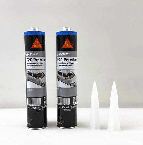 Auto Glass Sealant Windshield Urethane Glue Sikaflex P2G Primerless Adhesive x 2