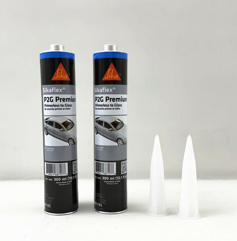 Auto Glass Sealant Windshield Urethane Glue Sikaflex P2G Primerless Adhesive x 2