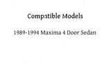 Passenger Right Side Rear Vent Window Vent Glass Compatible with Nissan Maxima 1989-1994 Models