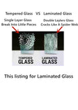 Laminated Passenger Right Side Front Door Window Door Glass Compatible with Tesla Cybertruck 2024-2025 Models