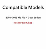 Driver Left Side Rear Vent Window Vent Glass Compatible with Kia Rio 4 Door Sedan 2001-2005 Models